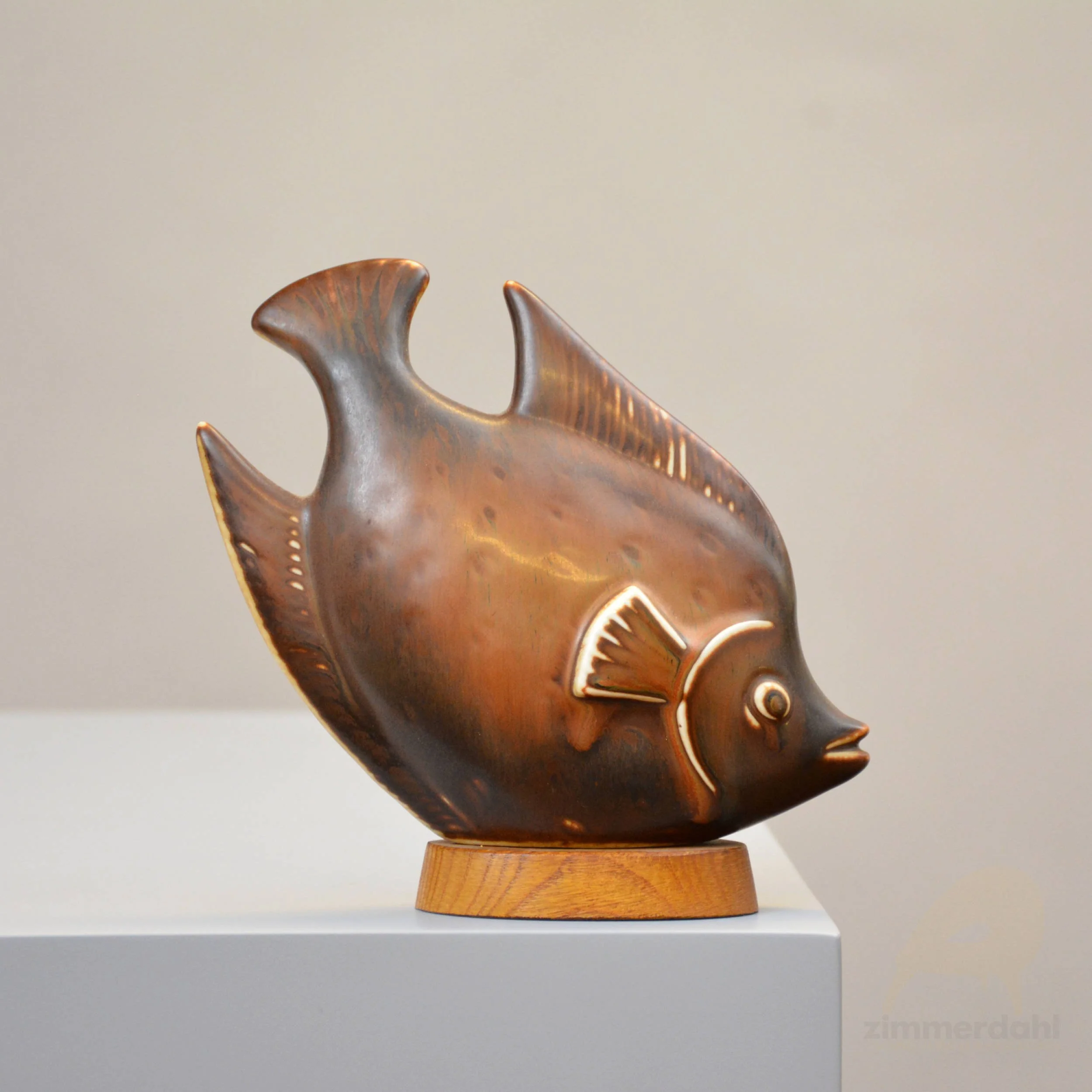 Stoneware Fish by Gunnar Nylund for Rörstrand, Sweden. 1950s